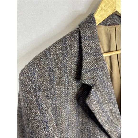 Harris Tweed Herringbone Wool Blazer Eaton Scotland Men’s 48 Regular - Picture 3 of 8